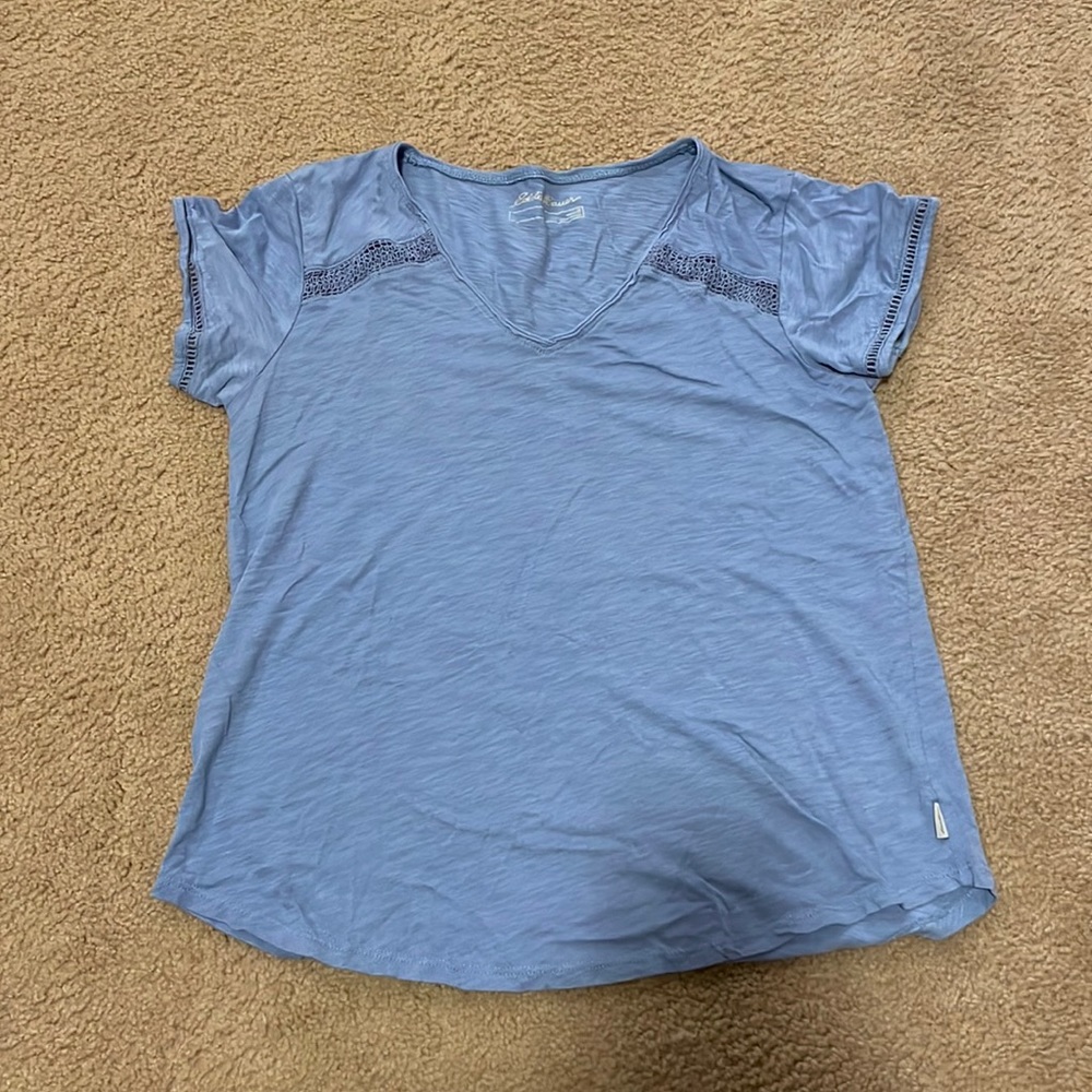 Blue Cut-out Blouse